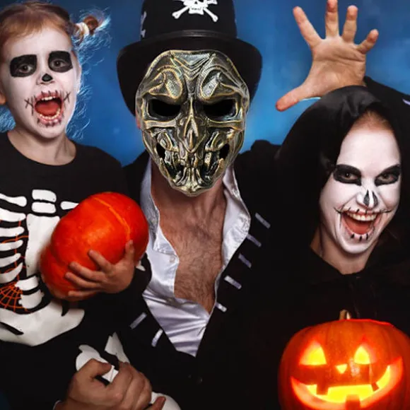 Spilfigur Ridder Cosplay Ansigtsmaske Horror Ansigtsmaske Hovedbeklædning Halloween Fest Udklædning Kostume Dekoration Spøghus Rekvisitter