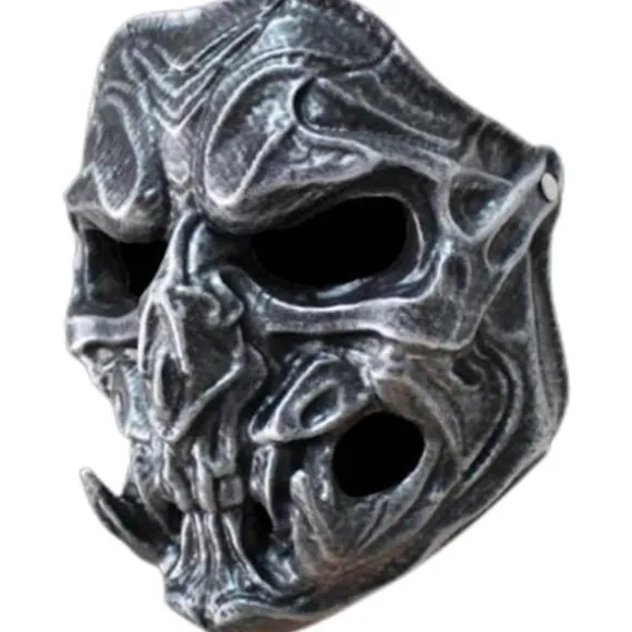 Spilfigur Ridder Cosplay Ansigtsmaske Horror Ansigtsmaske Hovedbeklædning Halloween Fest Udklædning Kostume Dekoration Spøghus Rekvisitter