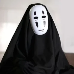 Spirited Away No Face Kaonashi Performance Kostume Fancy Up Outfit Kappe Maske Handsker Sæt XL