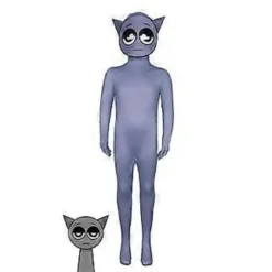 Sprunki Cosplay Kostume Jumpsuit Festlig Udklædning Bodysuit (170 Grå)