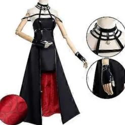 Spy X Family Anime Yor Forger Cosplay Kostume Halloween Rollespil Party Maskerade Tøj Handsker Strømper Hovedbeklædning Øreringe Sæt -NMAOV( M)[CO]