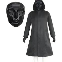 Squid Game Boss Kostume Maske Cosplay Merch Jumpsuit Film Halloween Tilbehør Gaver-y XL
