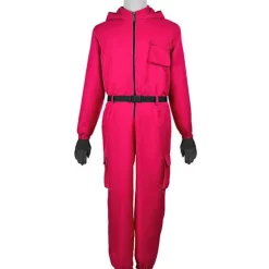 Squid Game Costume - Cosplay Suit Rød Red M