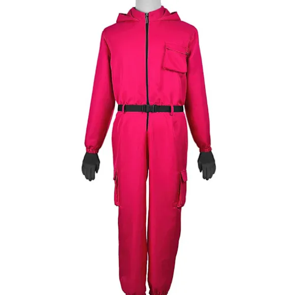 Squid Game Costume - Cosplay Suit Rød Red M