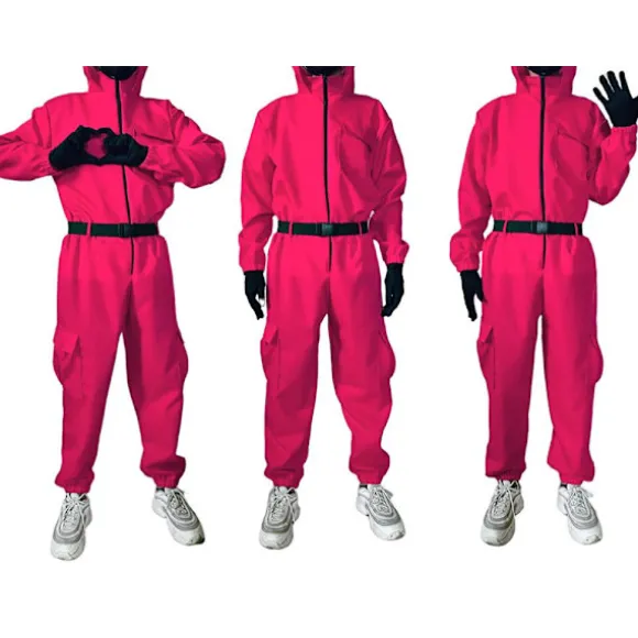 Squid Game Costume - Cosplay Suit Rød Red M