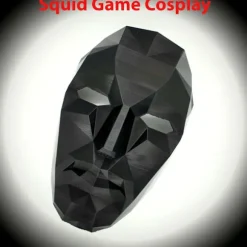 Squid Game forsanger cosplay Halloween maske (sort) Black s