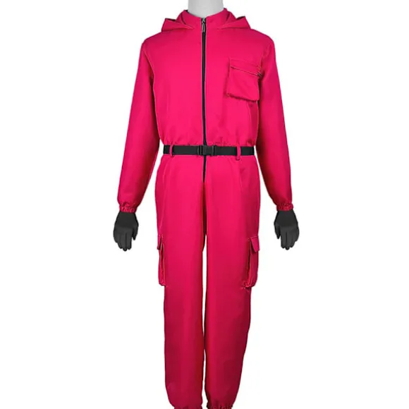Squid Game Kostume / Maskeraddrækt - Cosplay Dragt Rød M Red