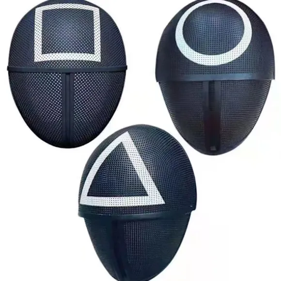 Squid Game Masker Mix | Trekant+Rund+Firkant 3stk-Julklappa