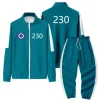 Squid Game Spiller Kostume, Træningsdragt til Maskerade Cosplay Kostume Blå 230 XS