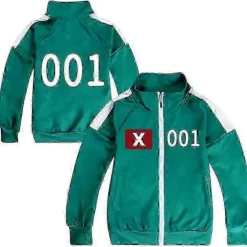 Squid Game 2-Spillers Cosplay Kostume Tracksuit Komplett Tøj Sæt 120cm 1