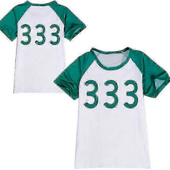Squid Game 2-Spillers Cosplay Kostume Tracksuit Komplett Tøj Sæt 150cm No.333