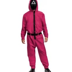 Squid Game Voksen Trekantvagt Jumpsuit（XL）