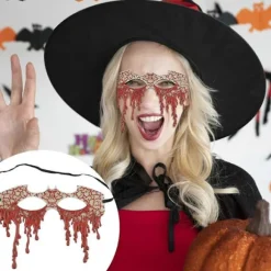 Sæsonbestemt & Feriepynt Halloween Maske Drillesyg Legetøj Feriefest Gave Voksen Horror Maske Q Multicolor B