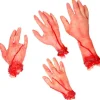 st Halloween afskårne hænder og fødder sæt uhyggelige blodige brækkede kropsdele Halloween rekvisitter dekorationer, CJY