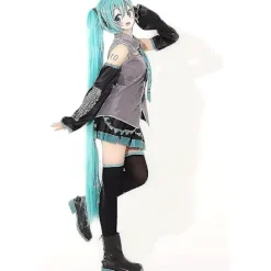 Sæt Hatsune Miku Cosplay Kostume Kvinder Sceneoptræden Falsk Tegneseriefigur Uniform Halloweenfest-Xin XL
