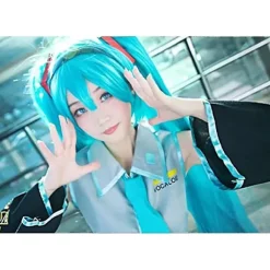Sæt Hatsune Miku Cosplay Kostume Kvinder Sceneoptræden Falsk Tegneseriefigur Uniform Halloweenfest-Xin XL