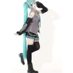 Sæt Hatsune Miku Cosplay Kostume Dame Sceneoptræden Falsk Tegneseriefigur Uniform Halloween Party{ee}{FY} L