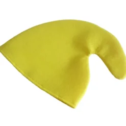 Sæt med 6 Jule-nissehue kostumer til mænd og kvinder, farverige huer til feriefest, håndlavede cosplay rekvisitter, gul Blue