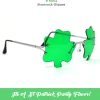 St. Patrick's Day Irske Kløverblade Grønne Alfekostume Briller 1 Pakke