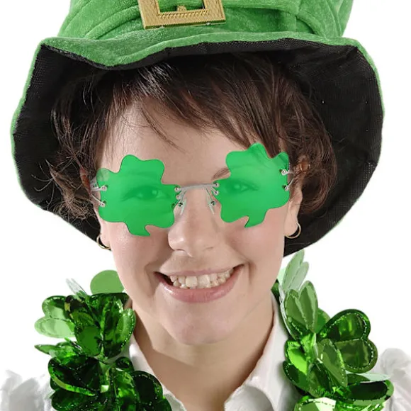 St. Patrick's Day Irske Kløverblade Grønne Alfekostume Briller 1 Pakke