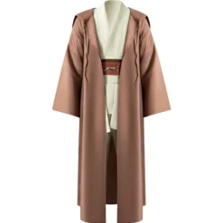 Star Wars Kenobi Jedi Robe - Premium Sort Cosplay Kostume til Lyssværdsdueller Black XL