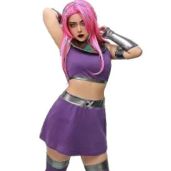 Starfire Cosplay Halloween Kostumer Til Kvinder Sexet Kostume Valorant Cosplay Høj Kvalitet Tank Top Og Nederdele 48 Timers Afsendelse Høj Kvalitet M | Fyndiq