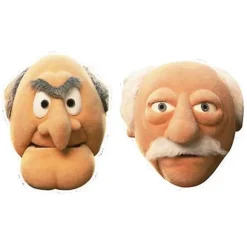Statler og Waldorf Kort Karnevalmaske Sæt af 2 (The Muppets) (FMY)