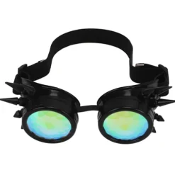 Steampunk Briller Retro ABS Elastisk Bånd Kalejdoskop Rave Briller Party Sort