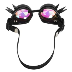 Steampunk Briller Retro ABS Elastisk Bånd Kalejdoskop Rave Briller Party Sort