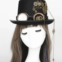 Steampunk Høj Hat Gear Gotiske Briller Retro Tung Industri Hat Hovedbeklædning