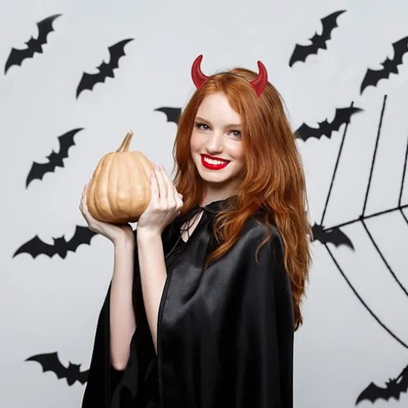 (Stil 1)Halloween Djævle Horn Pandebånd til Kvinder Halloween Hovedbeklædning Halloween Hårbøjle Smykker til