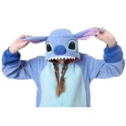 Stitch Pyjamas Anime Cartoon Nattøj Outfit Jumpsuit_y / Blue XL