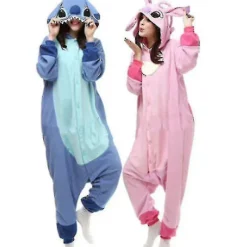 Stitch Pyjamas Anime Tegneserie Nattøj Jumpsuit pink XL