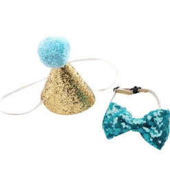 Stock Show Pet Cute Fødselsdagsfest Kegle Hat og Butterfly Krave Se