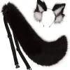 Stor Dyrehale Ræv Kat Hund Ulv Hale og Ører Pandebånd Cosplay Kostume Tilbehør