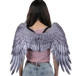 Store Vinge Børn Drenge Pige Halloween Fest Cosplay Kostume Tilbehør Rekvisitter Sort