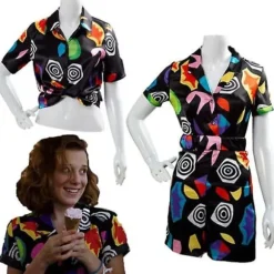 Stranger Cosplay Things Eleven Kostume Playsuit Skjorte Halloween Fancy Dress Suit -a XS