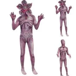 Stranger Thing Demogorgon Vecna ​​​​Kid Cosplay Jumpsuit Mask Outfit 2