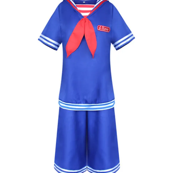 Stranger Things Dame Cosplay Marineblå Uniform Kostume Halloween Men 2XL