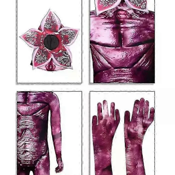 Stranger Things Demogorgon Monster Jumpsuits Sæt Halloween Cosplay Kostume New-lingling} 140
