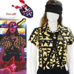 Stranger Things Eleven Cosplay Kostumer T-shirt Skjorte EL Halloween Piger Kvinder Rekvisitter Hovedbeklædning style 2 style 2 M