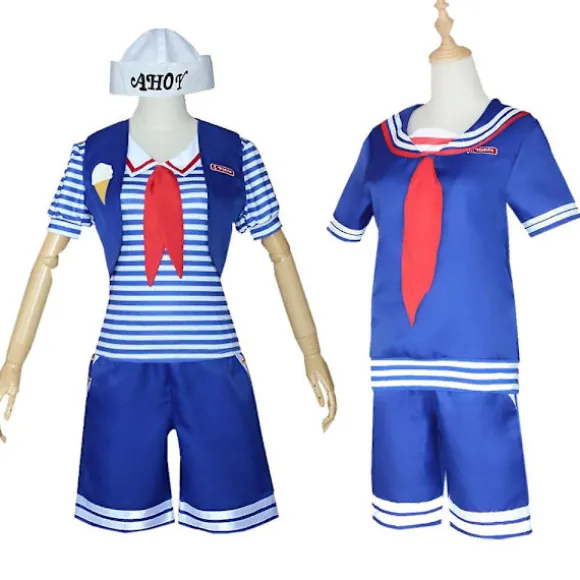 Stranger Things Sæson 3 Scoop Ahoy Steve Harrington Cosplay Kostume Halloween V woman XL