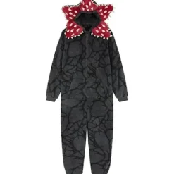 Stranger Things-inspireret Demogorgon Hætteheldragt Pyjamas, Plys Cosplay Jumpsuit Kostume, Blødt Fleece Nattøj S