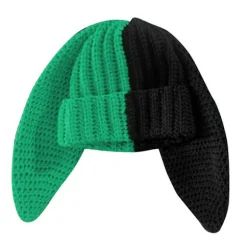 Strikkede Kaninhatte Hovedbeklædning Fotorekvisitter DIY Håndlavet Hovedbeklædning Fotorekvisitter Tilbehør Lange Ører Kanin Tema mørkegrøn dark green | Fyndiq