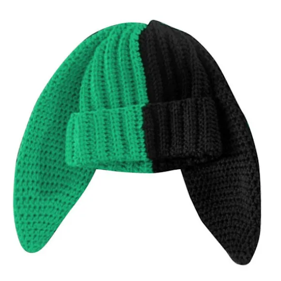 Strikkede Kaninhatte Hovedbeklædning Fotorekvisitter DIY Håndlavet Hovedbeklædning Fotorekvisitter Tilbehør Lange Ører Kanin Tema mørkegrøn dark green | Fyndiq