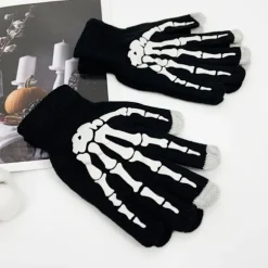 Strikkede varme handsker med fuld finger Handsker Nyhed Foto rekvisitter Halloween festartikler Scene rekvisitter Halloween handsker Stretch strikkede handsker | Fyndiq