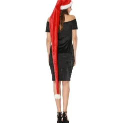 Super Lang Julemandshat, Nyhed Julehat, Julepynt til Børn og Voksne, 30 × 155 cm (1 STK)