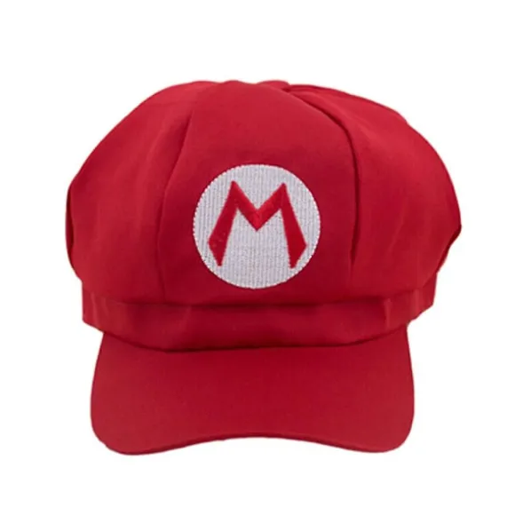 Super Mario Bros Luigi Wario Waluigi Hat Hue Maskerade Anime Cosplay Kostume Fest Voksen Kreative Gaver Red
