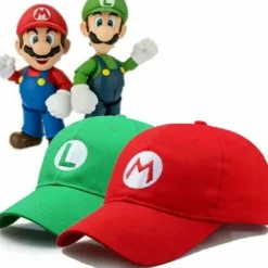 Super Mario Odyssey Luigi Cap Barn Cosplay-hatte til mænd Red Green