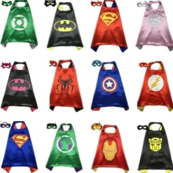 Superhelte Cosplay Kapper + øjenmaske til børn Halloween kostume pink Superman Kappe + øjenmaske pink Superman pink Superman